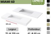 Op maat gemaakte hangende of inbouwgoot wastafel – MIAMI 60