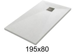 195x80 cm Extra-Flat Resin Shower Tray TECNIK