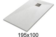 Brusekar 195x100 cm i resin ekstra fladt TECNIK