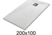 Douchebak 200x100 cm kunsthars extra plat TECNIK
