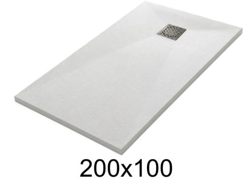 Douchebak 200x100 cm kunsthars extra plat TECNIK