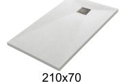 210x70 cm Extra-Flat Resin Shower Tray TECNIK