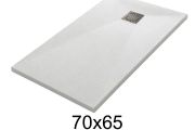 70x65 cm Extra-Flat Resin Shower Tray TECNIK