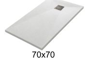 70x70 cm Extra-Flat Resin Shower Tray TECNIK