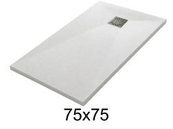 Receveur de douche 75x75 cm résine extra-plat TECNIK