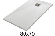 80x80 cm Extra-Flat Resin Shower Tray TECNIK