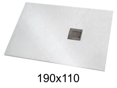 Douchebak 190x110 cm extra plat hars - VERONE XL