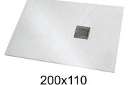 Receveur de douche 200x110 cm résine extra-plat - VERONE XL