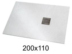 Douchebak 200x110 cm extra plat hars - VERONE XL