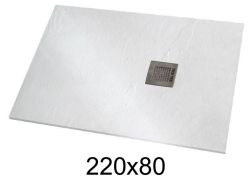 Shower tray 220x80 cm extra-flat resin - VERONE XL