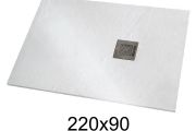 Receveur de douche 220x90 cm résine extra-plat - VERONE XL