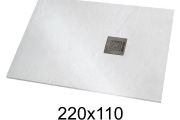 Douchebak 220x110 cm extra plat hars - VERONE XL