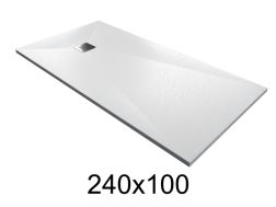 Receveur de douche 240x100 cm extra plat en résine – MUNICH XL