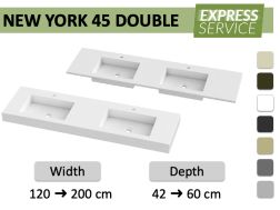 Dobbelt specialfremstillede ophængte eller indbyggede håndvaske – NEW YORK 45 DOUBLE
