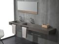 Op maat gemaakte dubbele wastafel opknoping of inbouw – NEW YORK 45 DOUBLE