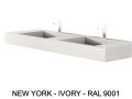 Plan double vasque sur mesure suspendu ou à encastrer – NEW YORK 45 DOUBLE