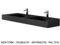 Op maat gemaakte dubbele wastafel opknoping of inbouw – NEW YORK 45 DOUBLE