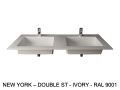 Plan double vasque sur mesure suspendu ou à encastrer – NEW YORK 45 DOUBLE
