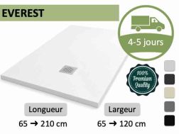 Receveur de douche sur mesure haut de gamme en résine minérale - EVEREST
