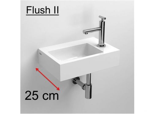 Håndvask, 25 x 36 cm, med hanehul - FLUSH 2