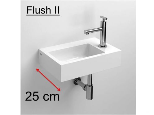 Lave-mains, 25 x 36 cm, avec perage robinetterie - FLUSH 2