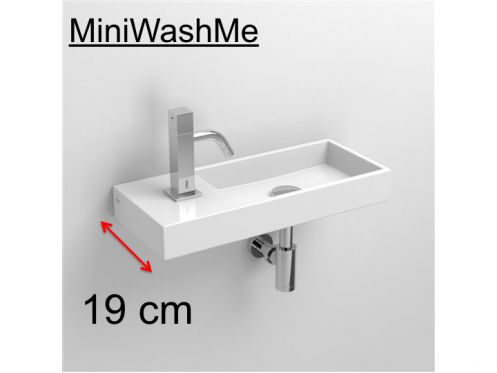 Lave mains, 19 x 45 cm, robinetterie gauche - MINI WASH ME 45 LEFT